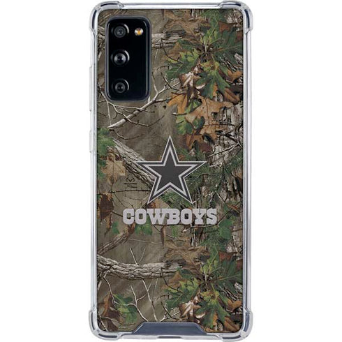 NFL Dallas Cowboys Realtree Xtra Green Camo Galaxy S20 FE Clear Case